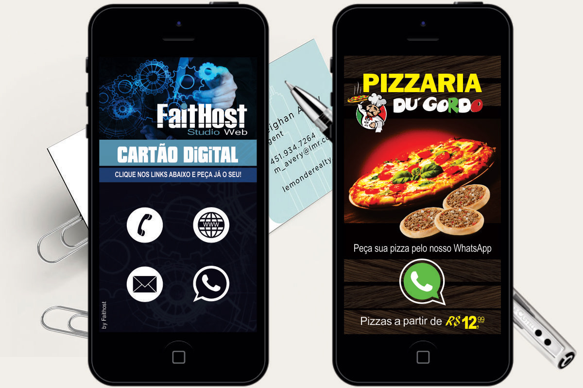 cartão de visitas digital em Diadema
