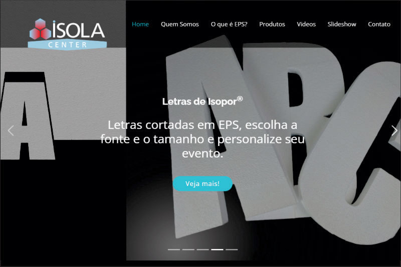 amostra do site Isola Center