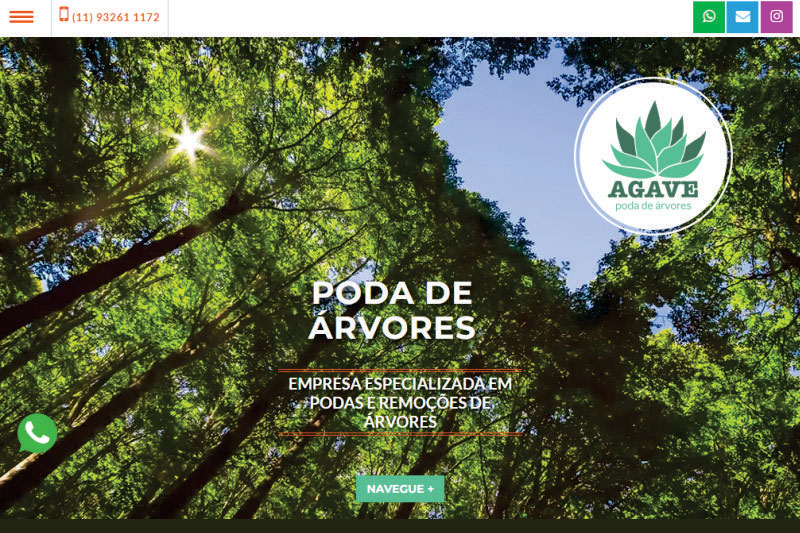 amostra do site Agave Podas