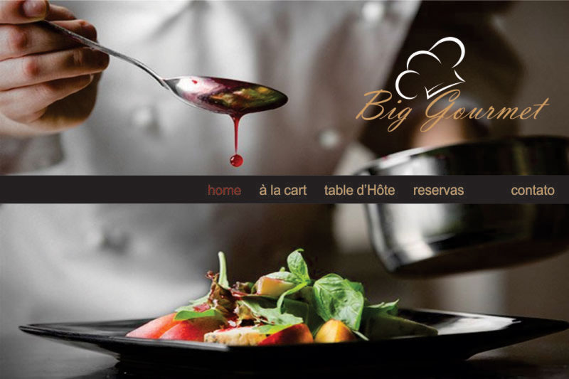 amostra da template Big Gourmet